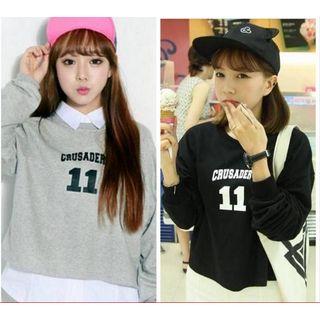 Lettering Loose Fit Pullover Transparent - One Size