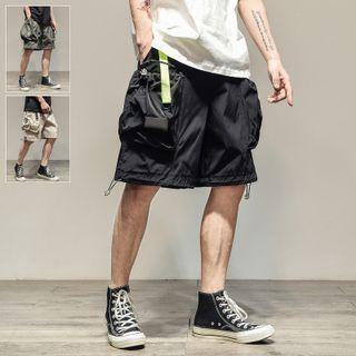 High-waist Cargo Pocket Straight-cut Shorts
