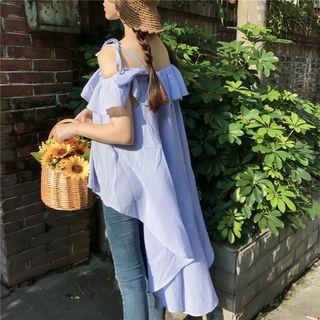 Asymmetric Hem Off-shoulder Top