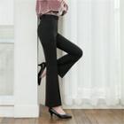 Semi Boot-cut Pants With Belt