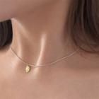 Pendant Sterling Silver Choker Silver & Gold - One Size