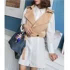 Set: Shirtdress + Double-breasted Vest