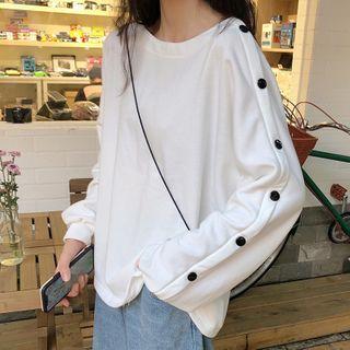 Button-up Oversize Pullover