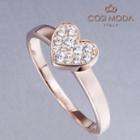 Steel Ring With Cubic Zirconia  18.5