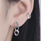 Chained Asymmetrical Earring 1 Pair - Silver - One Size