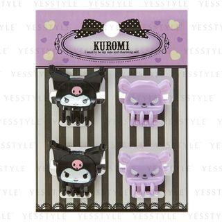 Kuromi Mini Hair Clips 4 Pcs