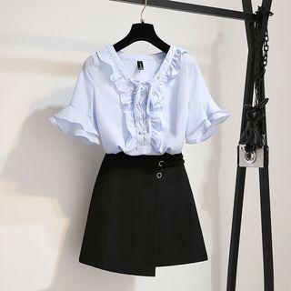 Set: Short-sleeve Shirt + Mini Skirt / Set