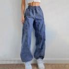 Mid Rise Washed Baggy Jeans