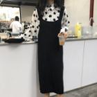 Dotted Shirt / Jumper Midi Knit Dress