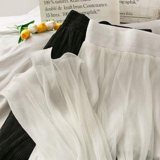 Sheer Chiffon Wide Pants