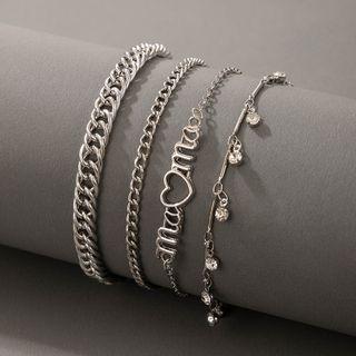 Set Of 4: Bracelet 18757 - Set Of 4 - Silver - One Size