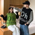 Couple Matching Lettering Knit Top