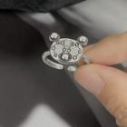 Bear Alloy Open Ring Silver - One Size