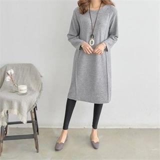 Seam-trim Midi T-shirt Dress