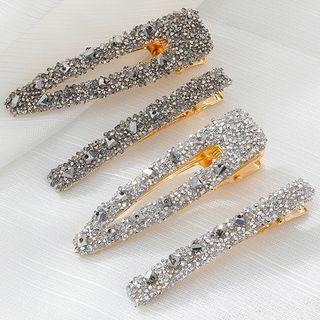 Set Of 2: Rhinestone Hair Clip (various Designs)