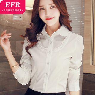 Frilled Trim Chiffon Shirt