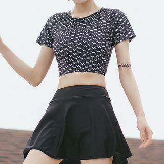 2-piece Short-sleeve Swimdress