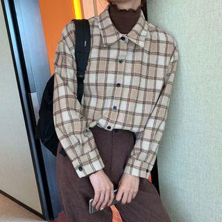 Check Button-down Casual Shirt
