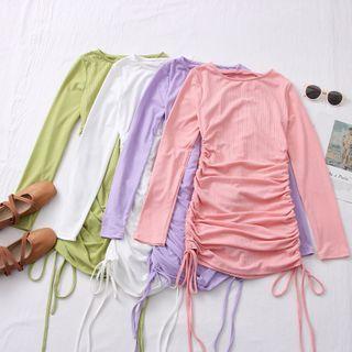 Slim-fit Drawstring Mini Dress In 7 Colors