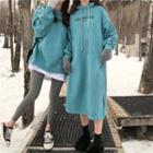 Lettering Sweatshirt/ Midi Hoodie Dress