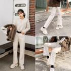 High-rise Semi Boot-cut Pants