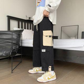 Contrast Pocket Loose Fit Cargo Pants