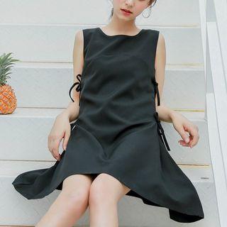 Plain Sleeveless A-line Chiffon Dress