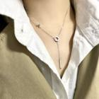 Hoop Necklace 1pc - Silver - One Size