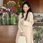 High-waist Box-pleat Dress