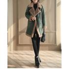 Faux Suede Zipped Coat