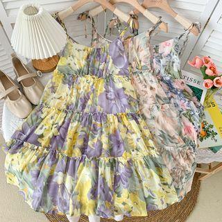 Flower-print Sleeveless Mini Dress In 6 Colors
