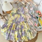 Flower-print Sleeveless Mini Dress In 6 Colors