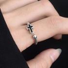 Cross Sterling Silver Ring Silver - One Size