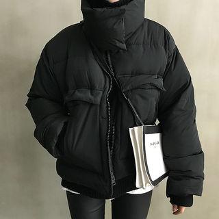 Funnel-neck Duck Down Padded Jacket