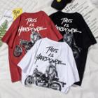 Short-sleeve Motor Bike Print T-shirt