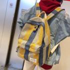 Striped Linen Backpack