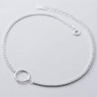 S925 Sterling Silver Hoop Anklet As Shown In Figure - One Size