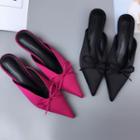 Bow Pointed Mules