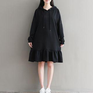 Hooded Ruffled Dress