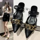 Ankle Strap Pointed-toe Sandals