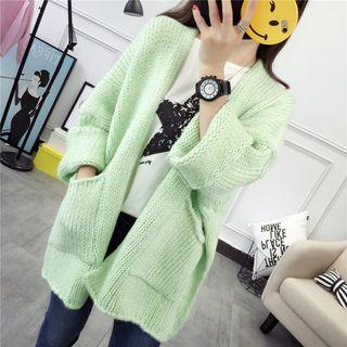 Plain Bell-sleeve Cardigan