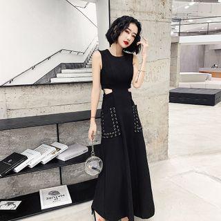 Sleeveless Cutout A-line Gown