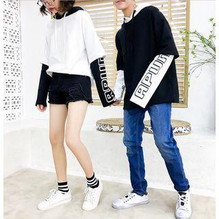 Couple Matching Cat Mock Two-piece Long-sleeve Hoodie