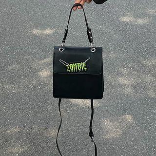 Top Handle Flap Crossbody Bag Black - One Size