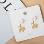 Flower Resin Alloy Earring One Size - Earrings - Gold - One Size