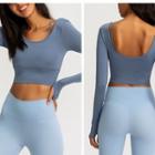 Long-sleeve Crop Top / High Waist Leggings