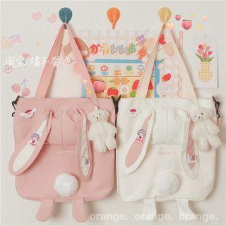 Rabbit Ear Accent Canvas Tote Bag