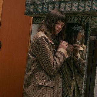 [ontact] Single-breasted Woolen Plaid Blazer