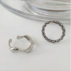 Set Of 2: Alloy Open Ring (assorted Designs) Set - Ring - One Size