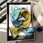 Print Silk Scarf Box Set - Yellow & Blue - One Size